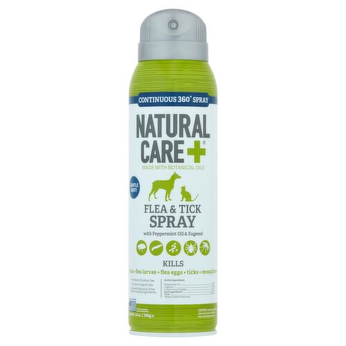 Natural Care+ Flea & Tick Spray with Peppermint Oil & Eugenol, 14 oz