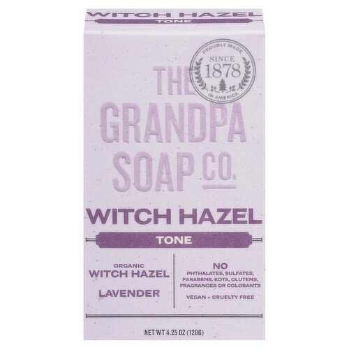 The Grandpa Soap Co. Witch Hazel Tone Bar Soap, 4.25 oz