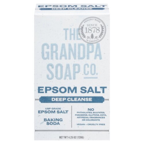 The Grandpa Soap Co. Epsom Salt Deep Cleanse Bar Soap, 4.25 oz