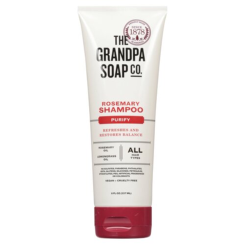 The Grandpa Soap Co. Purify Rosemary Shampoo, 8 fl oz