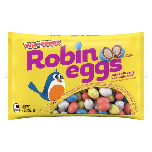 Whoppers Robin Eggs Malted Milk Candy in a Crunchy Shell, 9 oz