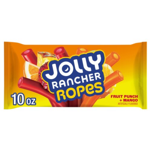 Jolly Rancher Ropes Fruit Punch + Mango Candy, 10 oz
