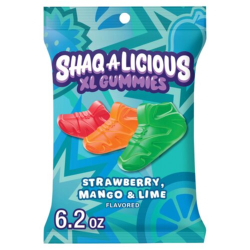 Shaqalicious XL Gummies Strawberry, Mango & Lime Candy, 6.2 oz