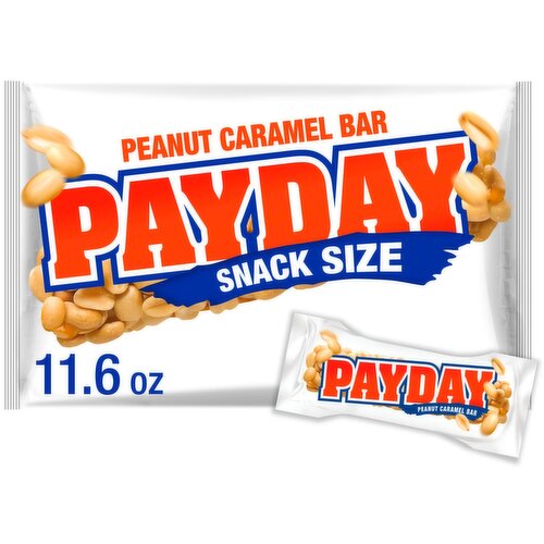 PayDay Peanut Caramel Bar Snack Size, 11.6 oz