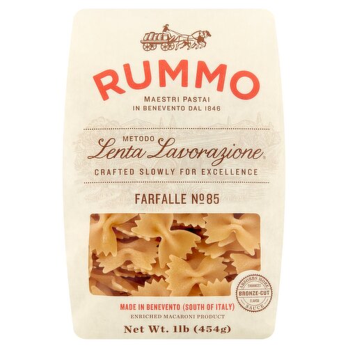Rummo Lenta Lavorazione Farfalle No 85 Pasta, 1 lb