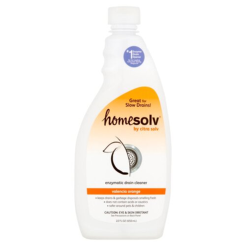 Homesolv by Citra Solv Valencia Orange Enzymatic Drain Cleaner, 22 fl oz