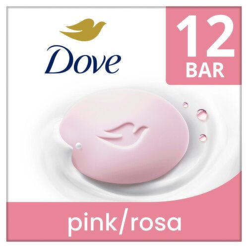 Dove Pink Beauty Bar with Deep Moisture, 3.75 oz, 12 count