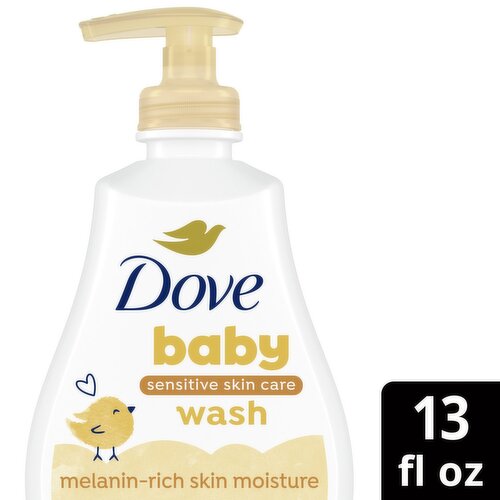 Dove Sensitive Skin Care Melanin-Rich Skin Moisture Baby Wash, 13 fl oz