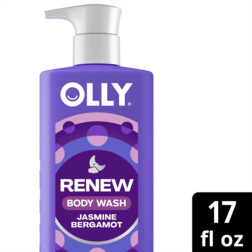 Olly Renew Relaxing Jasmine Bergamot Mood + Skin Body Wash, 17 fl oz