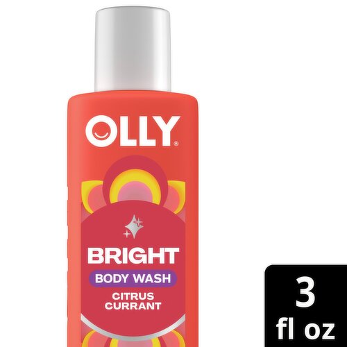 Olly Radiant Citrus Currant Bright Mood + Skin Body Wash, 3 fl oz