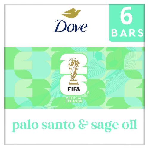 Dove Fifa Palo Santo & Sage Oil Beauty Bars Limited Edition, 3.75 oz, 6 Count