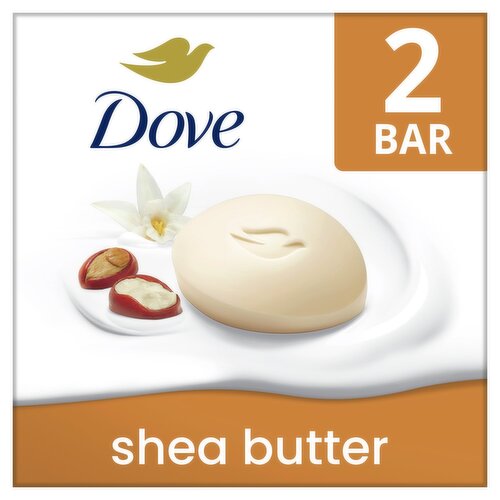 Dove Beauty Bar with Shea Butter & Vanilla Scent, 3.75 oz, 2 count