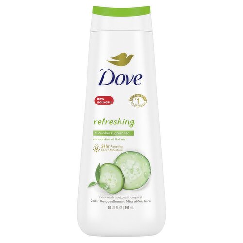 Dove Refreshing Cucumber & Green Tea Body Wash, 20 fl oz