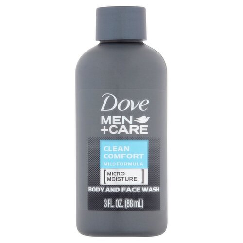 Dove Men+Care Clean Comfort Body and Face Wash, 3 fl oz