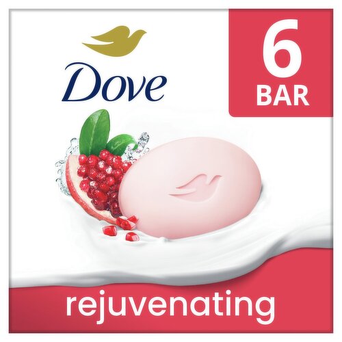 Dove Rejuvenating Beauty Bar with Pomegranate & Hibiscus Tea Sceant, 3.75 oz, 6 count