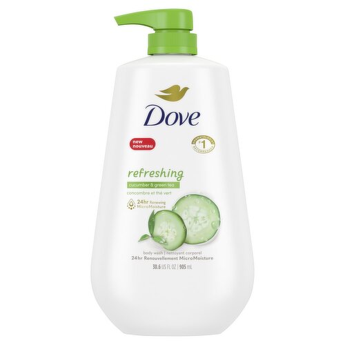 Dove Refreshing Cucumber & Green Tea Body Wash, 30.6 fl oz