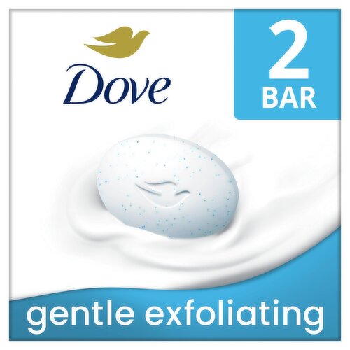 Dove Gentle Exfoliating Beauty Bar with Renewing Exfoliating, 3.75 oz, 2 count