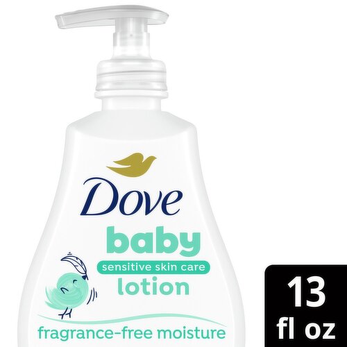Dove Sensitive Skin Care Fragrance-Free Moisture Baby Lotion, 13 fl oz