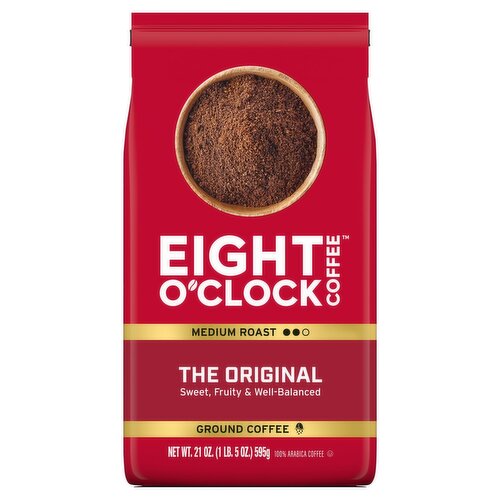 Eight O'Clock Coffee Medium Roast the Original Ground 100 % Arabica Coffee, 21 oz