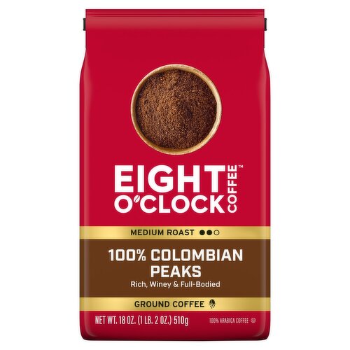 Eight O'clock Coffee 100% Colombian Peaks Ground Arabica Coffee