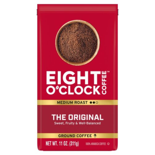 Eight O'Clock Coffee Medium Roast The Original Ground 100% Arabica Coffee, 11 oz