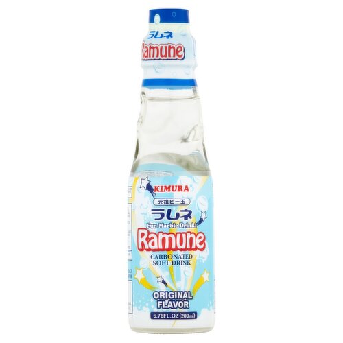Kimura Ramune Original Flavor Carbonated Soft Drink, 6.76 fl oz