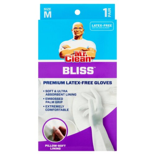 Mr. Clean Bliss Premium Latex-Free Gloves, Size M