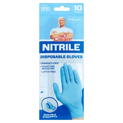 Mr. Clean Nitrile Disposable Gloves, 10 count