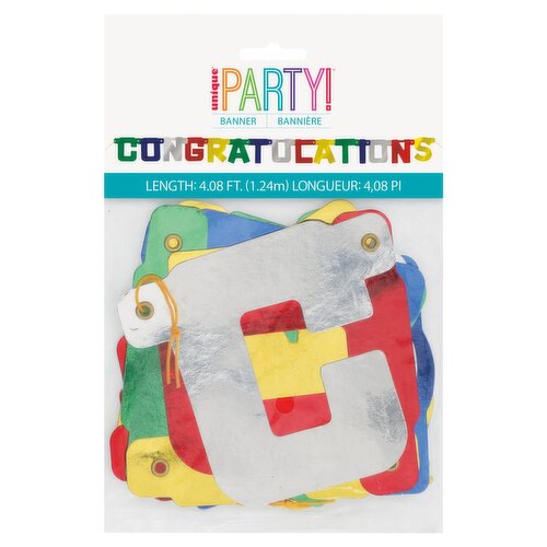 Unique Party! Congratulations Banner