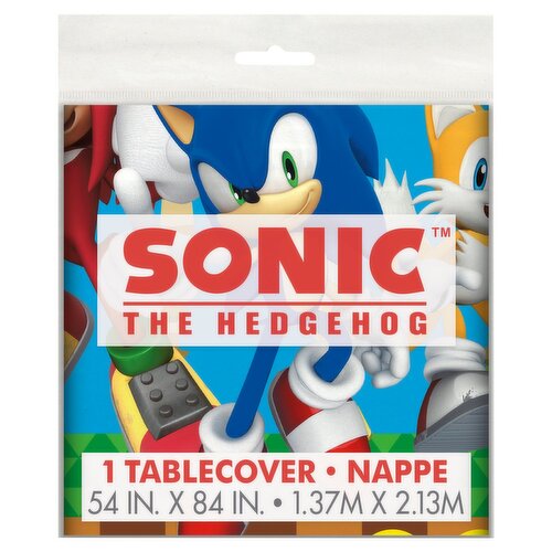 Unique Sonic The Hedgehog Plastic Tablecover, 1 count