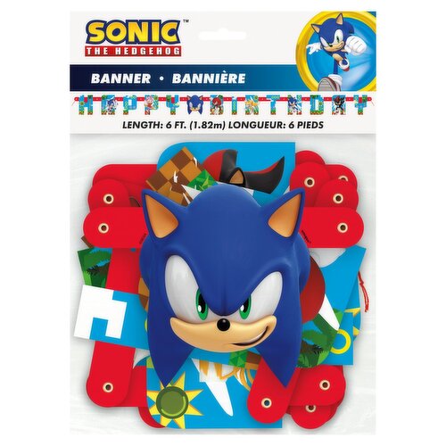 Unique Sonic The Hedgehog Happy Birthday Banner