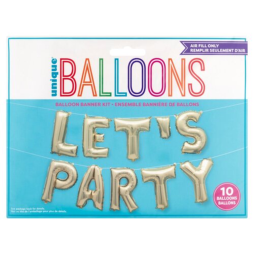 Unique Balloons Let's Party Banner Kit