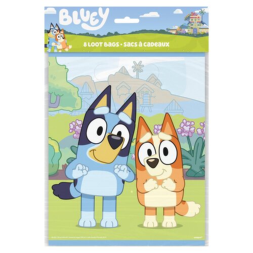 Unique Bluey Loot Bags, 8 count