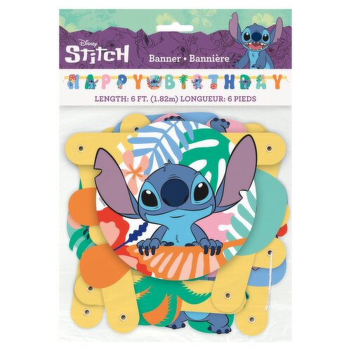Unique Disney Stitch Happy Birthday Banner