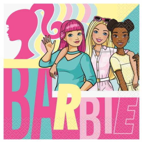 Unique Barbie Napkins, 2 ply, 16 count