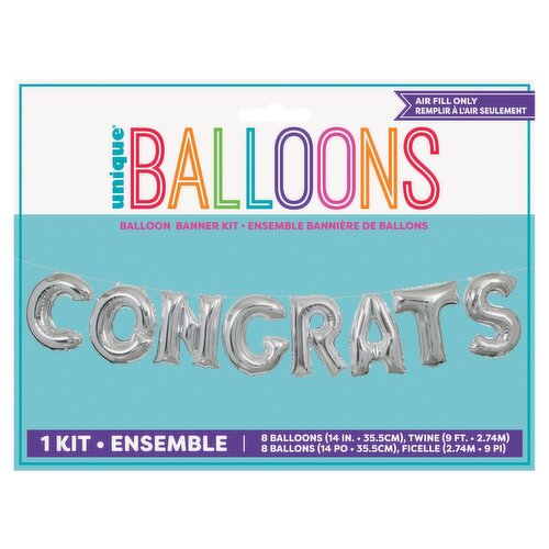 Unique Congrats Balloon Banner Kit, 1 Count