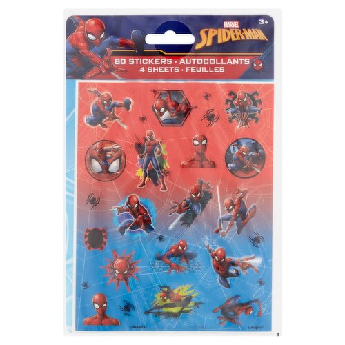 Marvel Spider-Man Stickers Sheets, 3+, 4 count