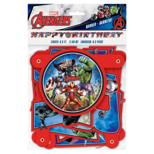 Unique Marvel Avengers Happy Birthday Banner