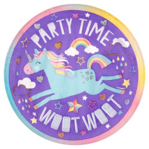 Unique Unicorn Plates, 8 count