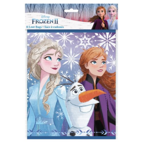 Unique Disney Frozen II Loot Bags, 8 count