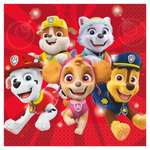 Unique Paw Patrol Napkins, 2 ply, 16 count