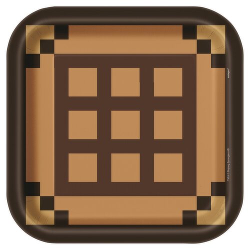 Unique Mojang 9 in Minecraft Plates, 8 count