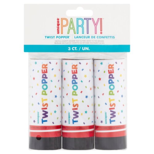 Unique Party! Twist Popper, 3 count