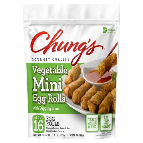 Chung's Vegetable Mini Egg Rolls with Dipping Sauce, 16 count, 20 oz