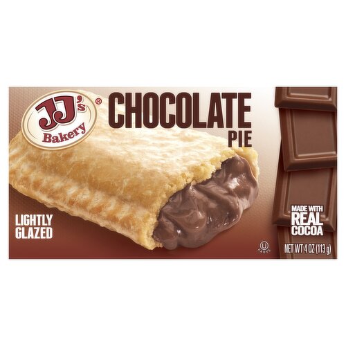 JJ's Bakery Lightly Glazed Chocolate Pie, 4 oz