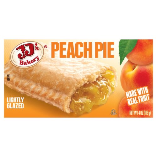 JJ's Bakery Lightly Glazed Peach Pie, 4 oz