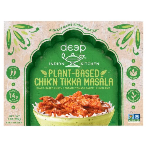 Deep Indian Kitchen Plant-Based Chik'n Tikka Masala, 9 oz