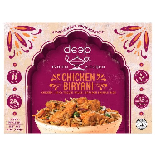 Deep Indian Kitchen Chicken Biryani, 9 oz