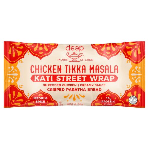 Deep Indian Kitchen Chicken Tikka Masala Kati Street Wrap, 5 oz