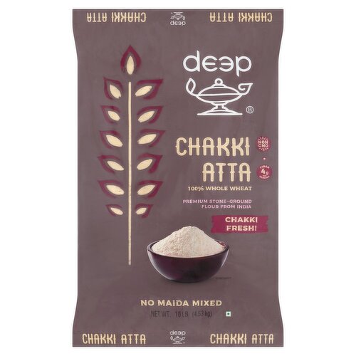 Deep 100% Whole Wheat Chakki Atta, 10 lb